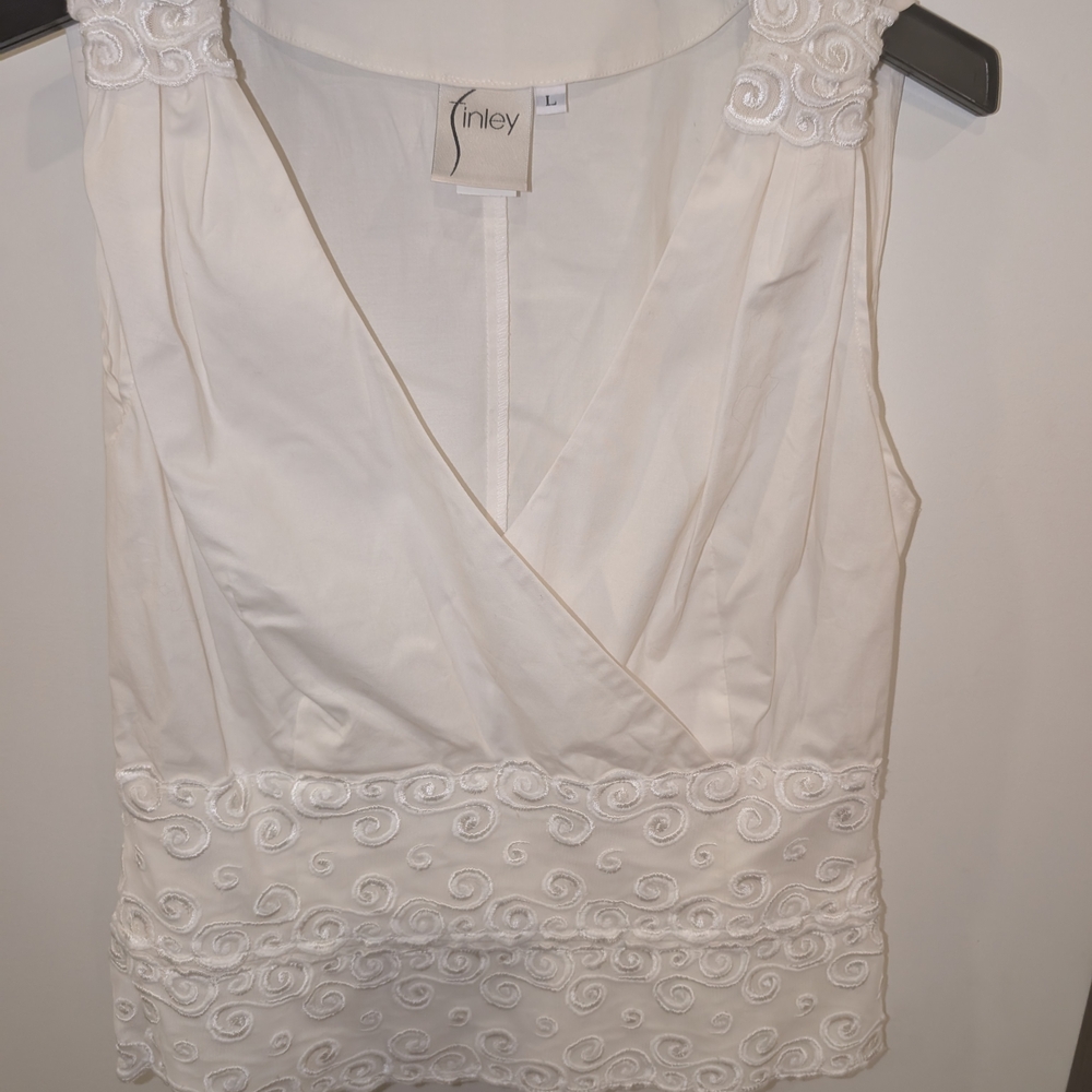 Finley White Sleeveless Top